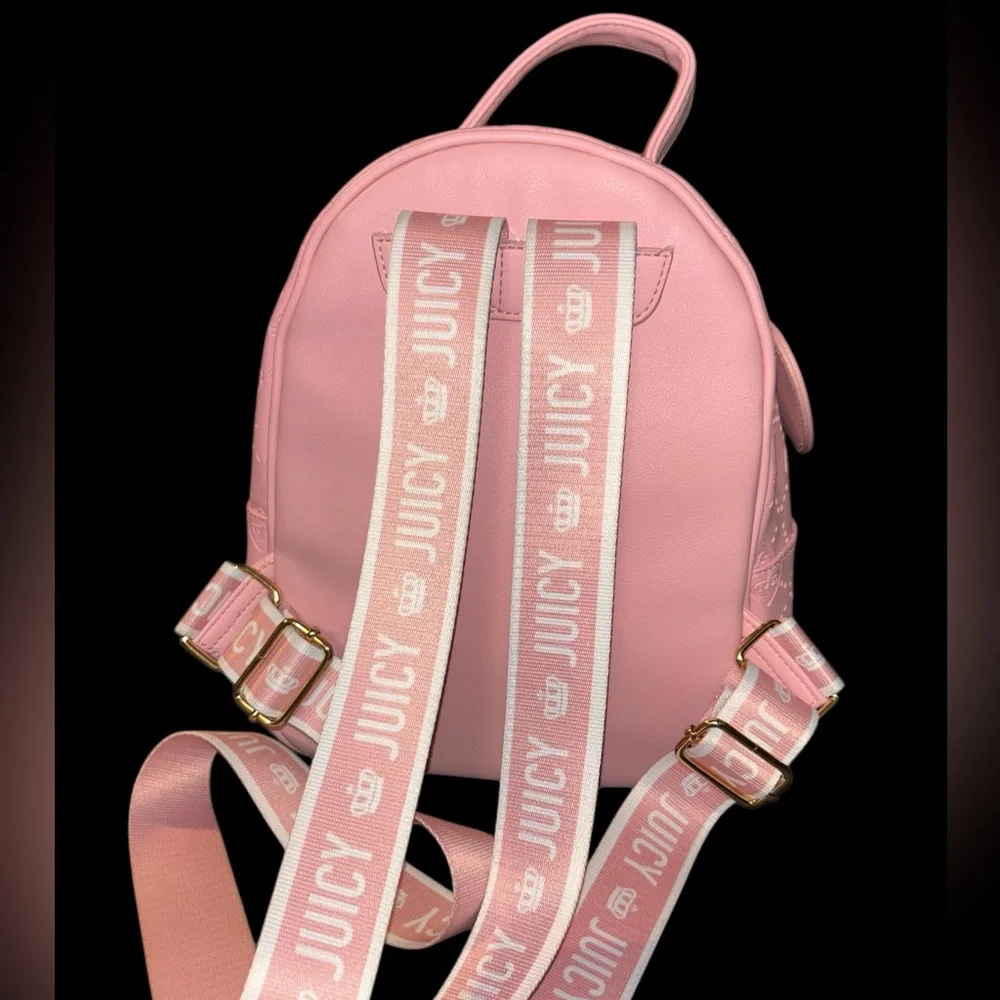 Juicy Couture Light Pink Check Me Backpack EUC